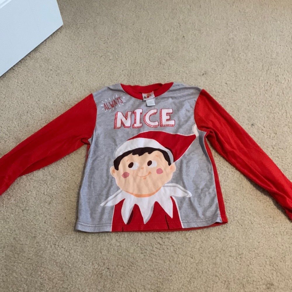 Elf on the shelf pj shirt size large kids